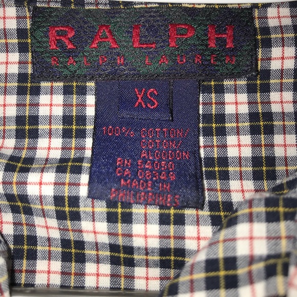 Ralph Lauren Button Down Plaid Shirt Men’s XS - Picture 4 of 4